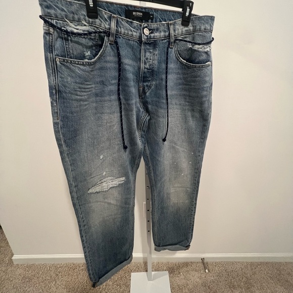 HUDSON Men's Blake Slim Straight Destroyed - Picture 1 of 5